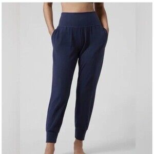 Women’s Athleta Cruise Jogger Pants Navy Blue M Medium